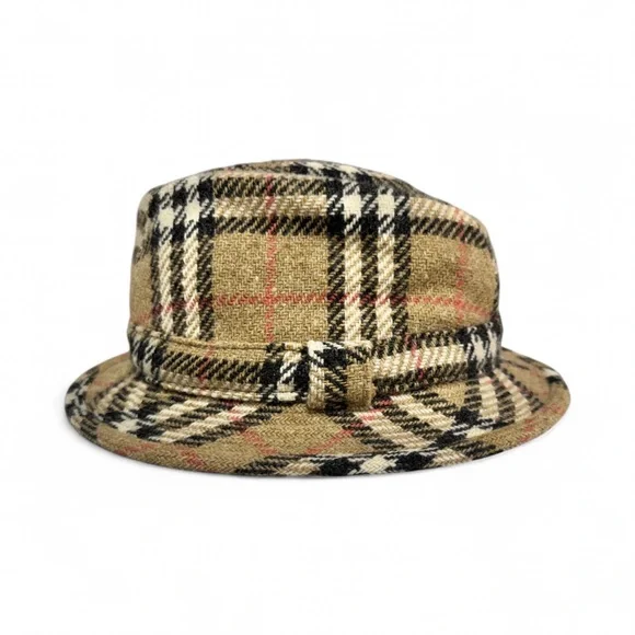 Burberry London Classic Vintage Bucket Hat Nova Check Plaid Hat – Size L– Women - Picture 13 of 16